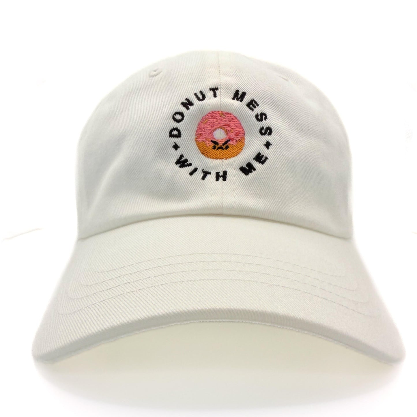 "Donut Mess With Me" Dad hat (white)