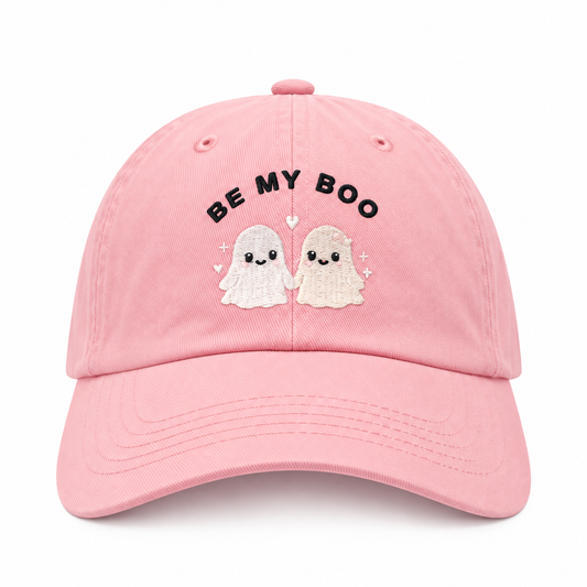 Pink My Boo Ghost Hat – Embroidered Halloween Corduroy Cap
