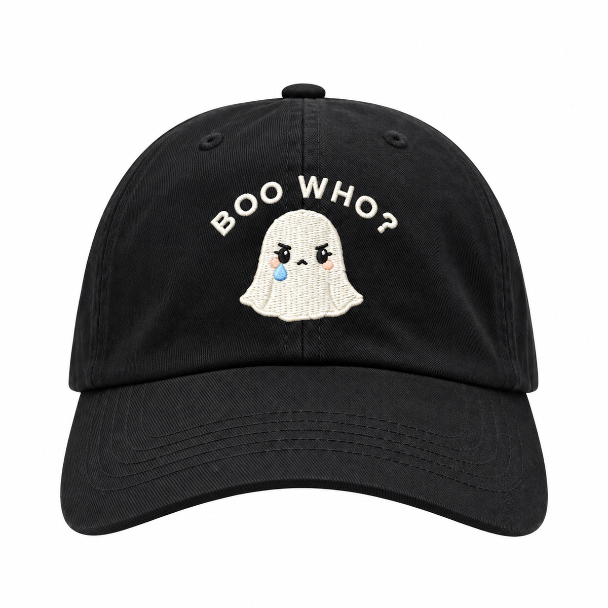 Boo Who? Ghost Hat – Cute Embroidered Halloween Dad Cap